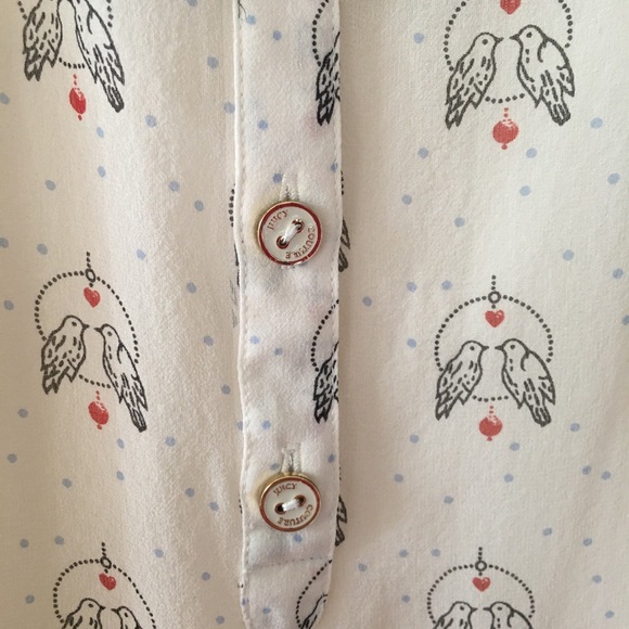 NWT 100% Silk Juicy Couture Angel Lovebirds Dress - Picture 11 of 13